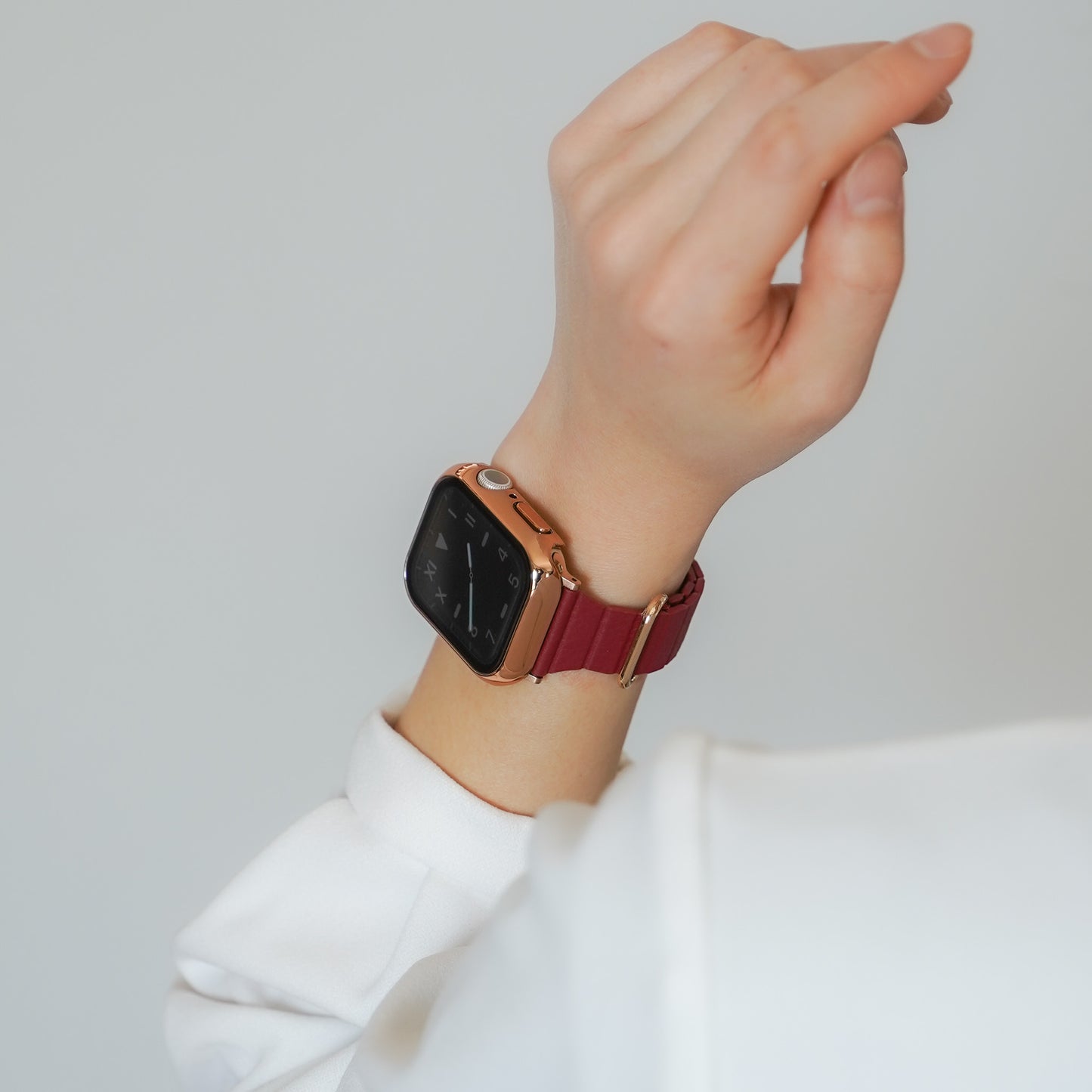 マグネット スリム レザー アップルウォッチバンド レザーループ Apple Watch ベルト