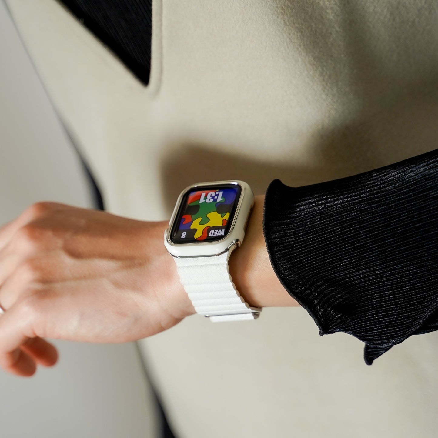 Silver Line Protective Frame Hard Type Apple Watch Case Apple Watch