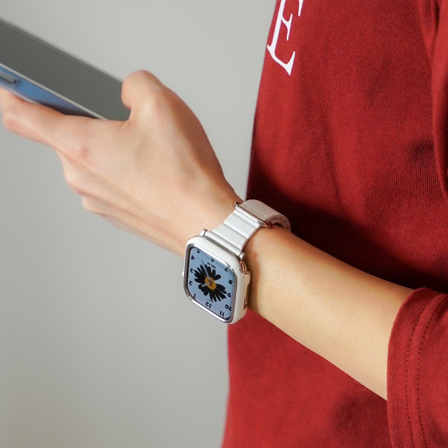 マグネット スリム レザー アップルウォッチバンド レザーループ Apple Watch ベルト