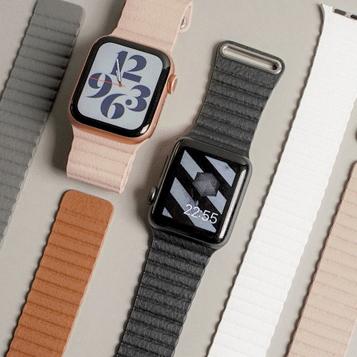 Apple Watchベルト純正レザー腕時計