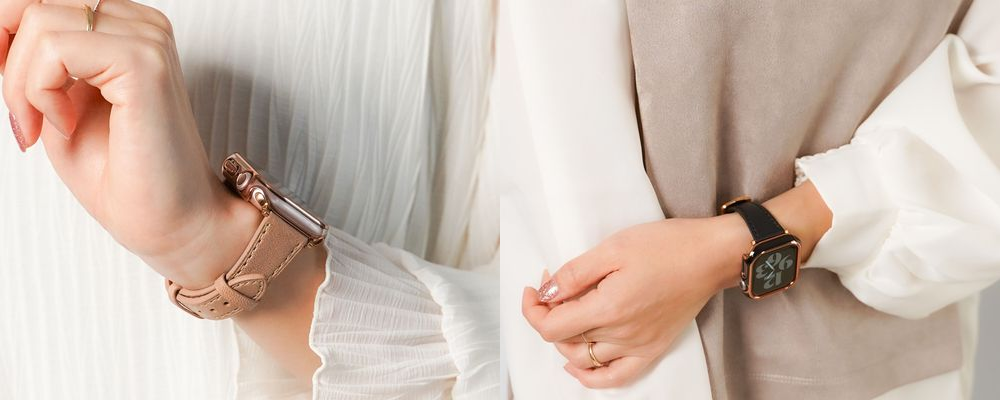 すっきりウエストデザイン、美しいシルエットの上品レザーバンドが新登場！