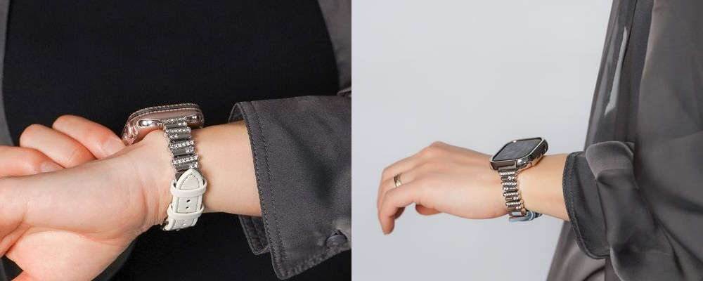 輝く、スリムレザーアップルウォッチバンドが新登場！