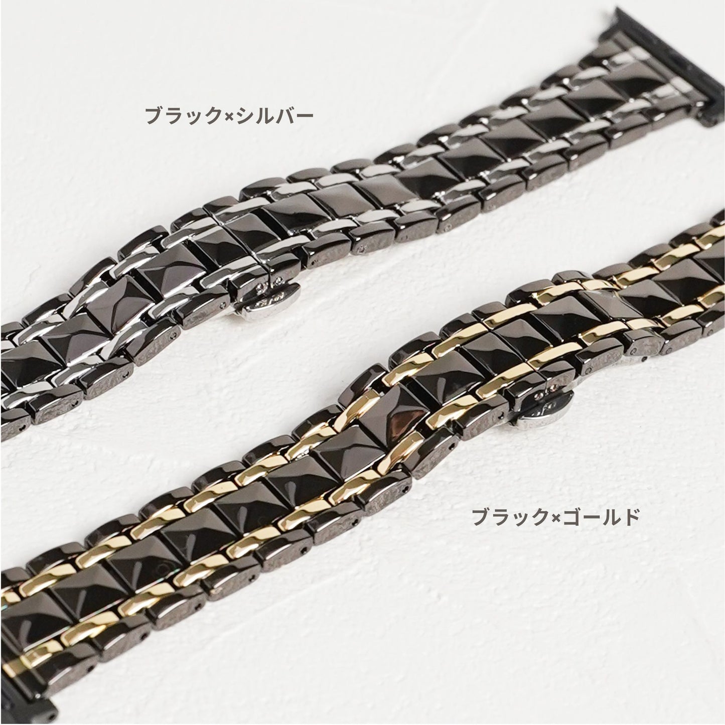 【NEW】ステンレス コンビカラー スタッズ アップルウォッチバンド Apple Watch ベルト