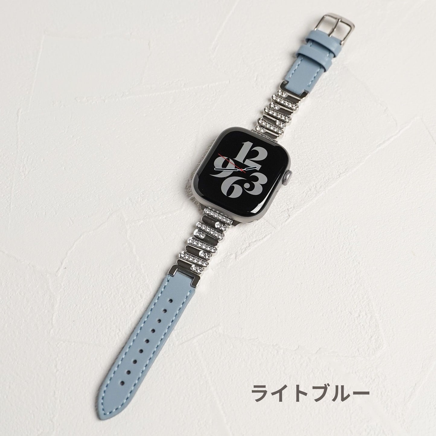 【NEW】ラインストーン スリムレザー アップルウォッチバンド Apple Watch ベルト