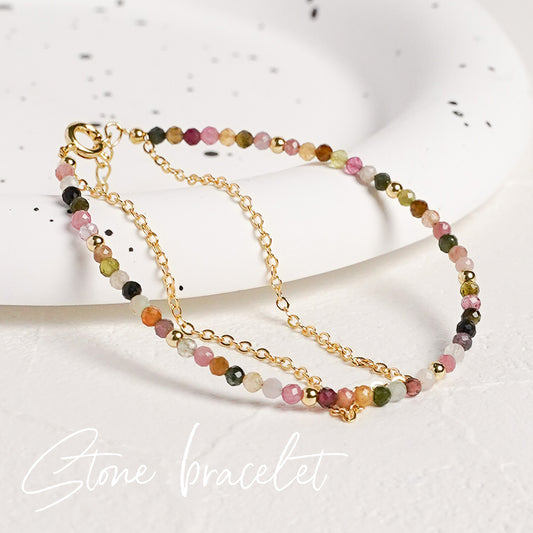 Bracelet Natural Stone Stacking Multicolor Stone