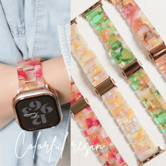 【NEW】カラフル 樹脂 アップルウォッチバンド Apple Watch ベルト