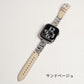【NEW】ラインストーン スリムレザー アップルウォッチバンド Apple Watch ベルト