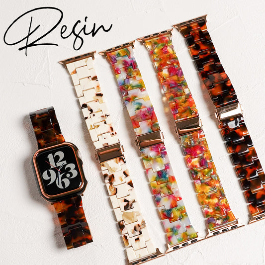 Resin Marble Tortoiseshell Apple Watch Band Marble Style Apple Watch