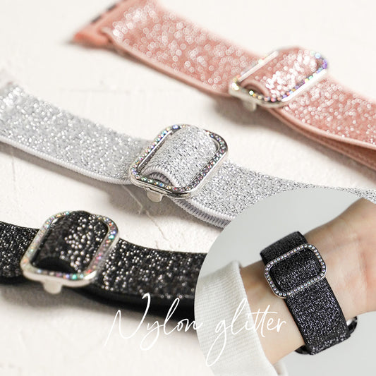 Nylon Glitter Stone Apple Watch Band Sparkly Apple watch