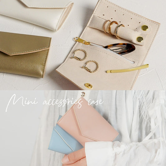 アクセサリーポーチ 持ち運び ジュエリー ケース パステルカラー