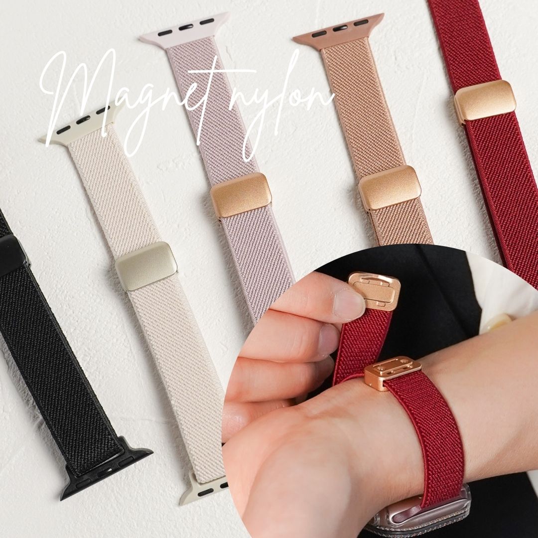 マグネット ナイロン スリム アップルウォッチバンド Apple Watch ベルト