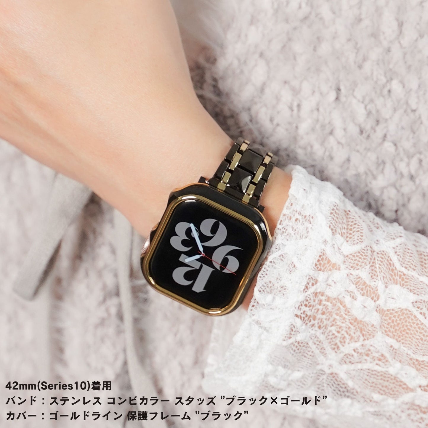 【NEW】ゴールドライン 保護フレーム ガラスなし ハードタイプ アップルウォッチ ケース Apple Watch