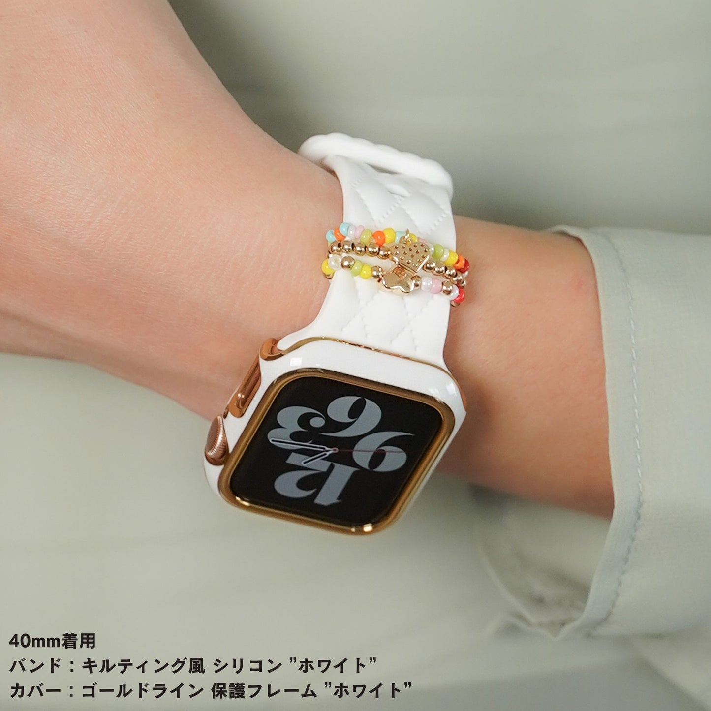 【NEW】ゴールドライン 保護フレーム ガラスなし ハードタイプ アップルウォッチ ケース Apple Watch