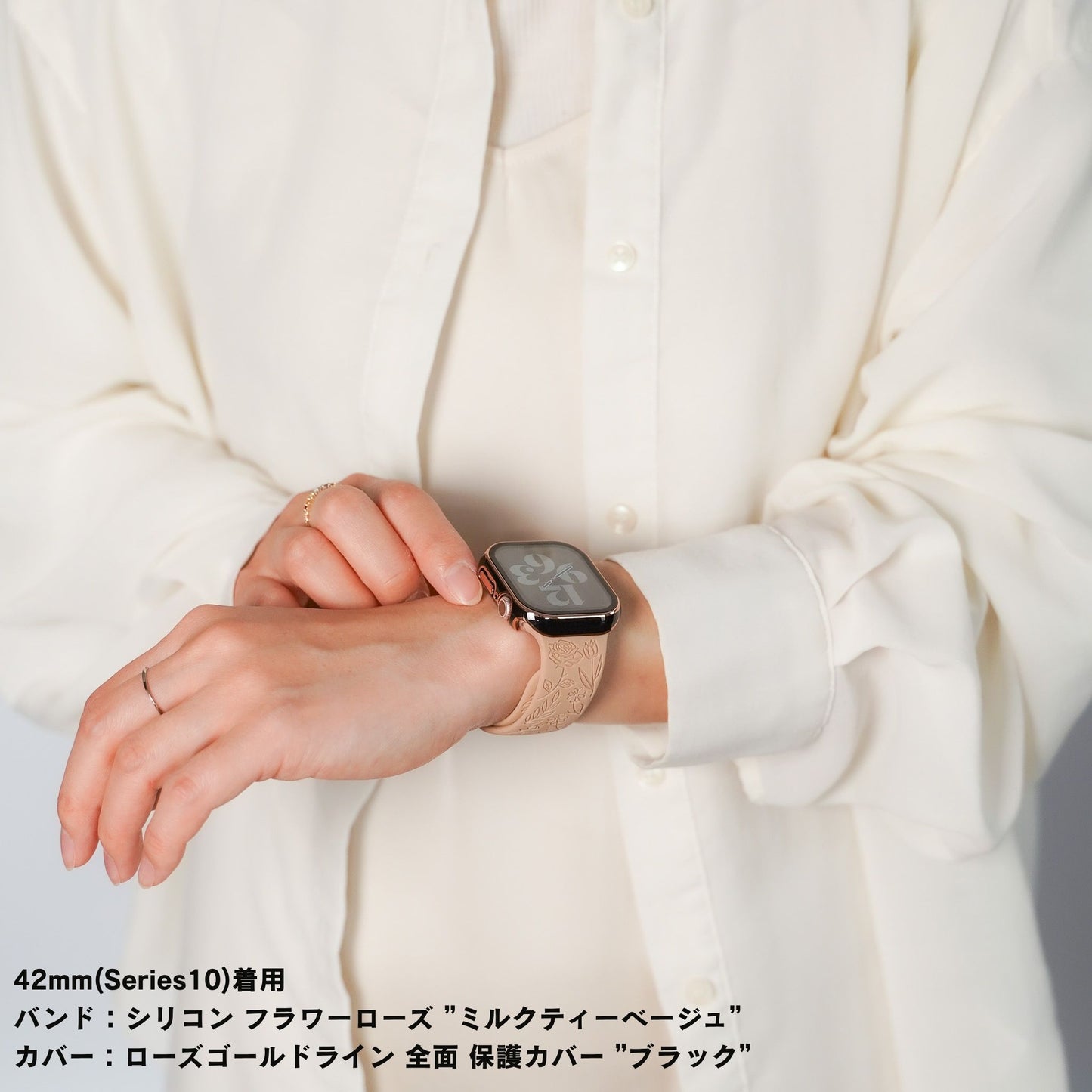 【NEW】シリコン フラワーローズ アップルウォッチバンド Apple Watch ベルト