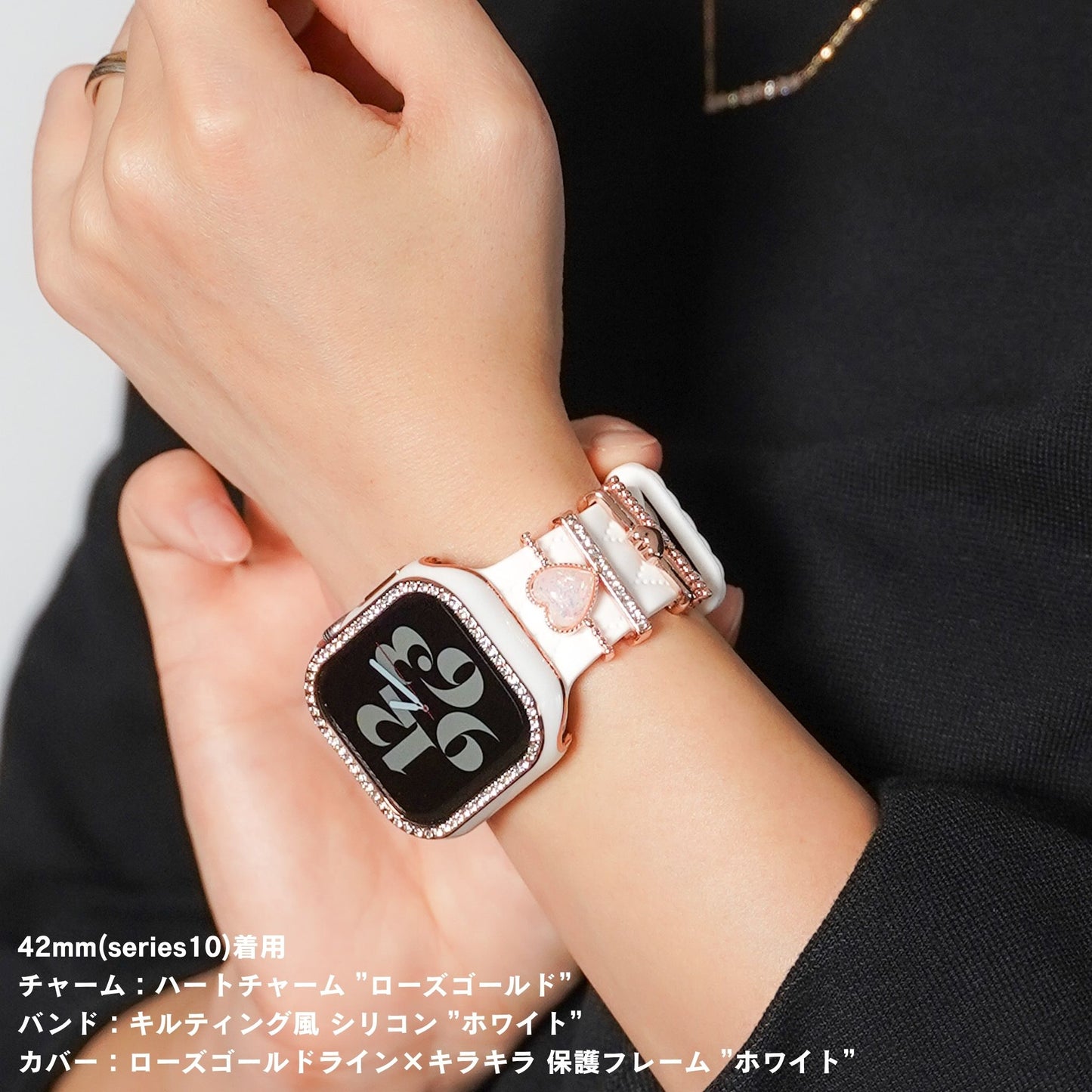 【NEW】ハート チャーム アクセサリー アップルウォッチ Apple Watch