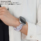 【NEW】スリム シュシュ サテン ゴム アップルウォッチバンド Apple Watch ベルト