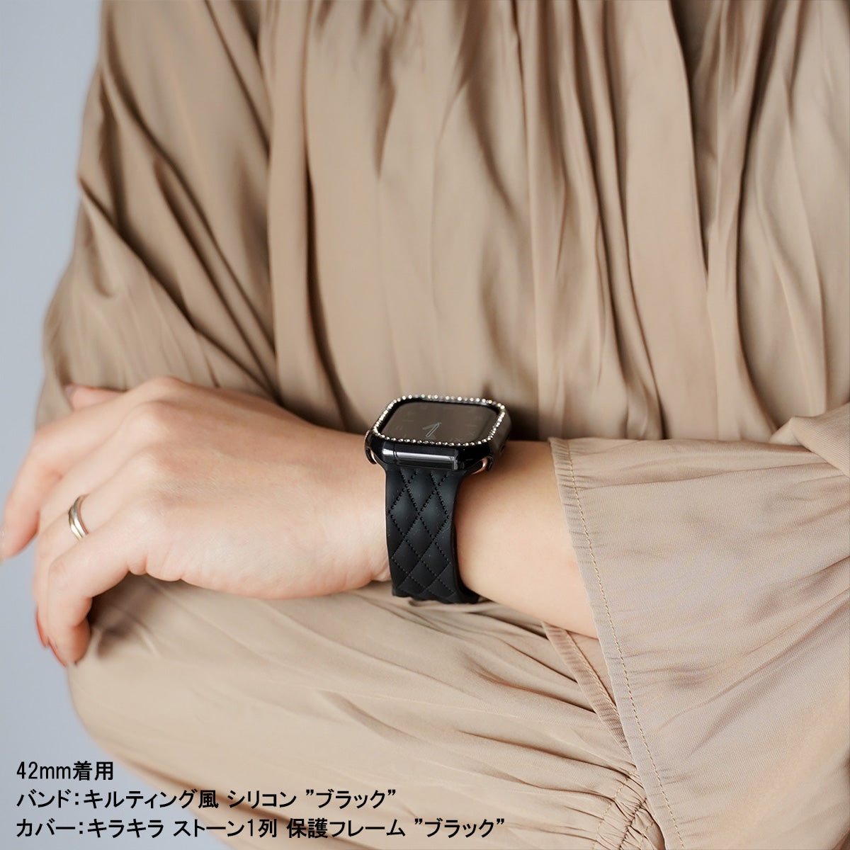 【NEW】キルティング風 シリコン アップルウォッチバンド Apple Watch ベルト