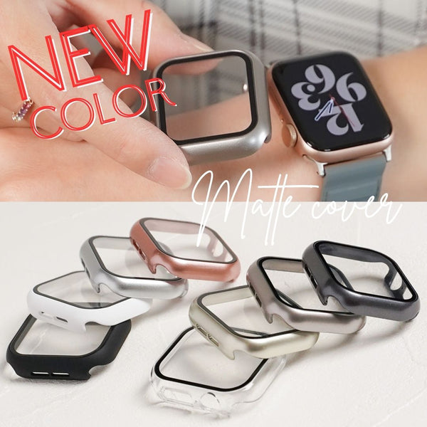 【新色追加】マット 全面 保護カバー ガラス付き ハードタイプ アップルウォッチ ケース Apple Watch