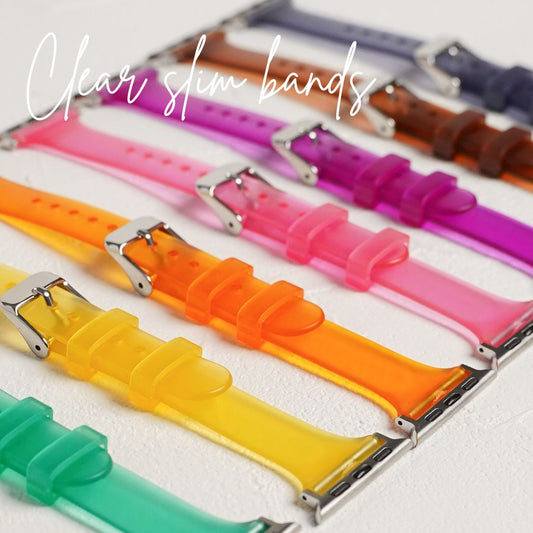 クリア スリム TPU カラフル アップルウォッチバンド Apple Watch ベルト