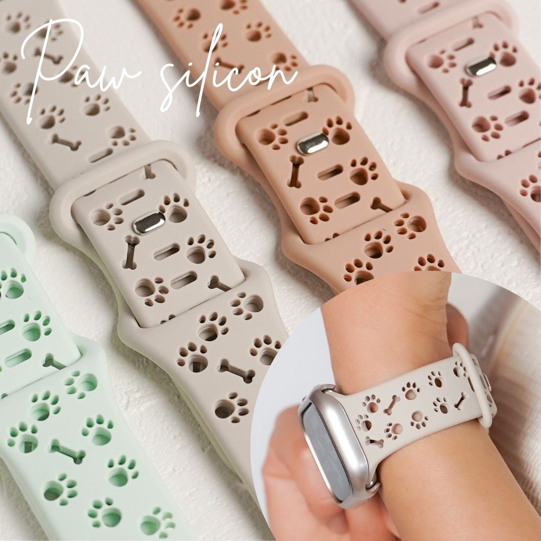 シリコン 肉球 穴あき 犬 猫 アップルウォッチバンド Apple Watch ベルト