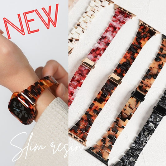【NEW】スリム 樹脂 マーブル アップルウォッチバンド Apple Watch ベルト