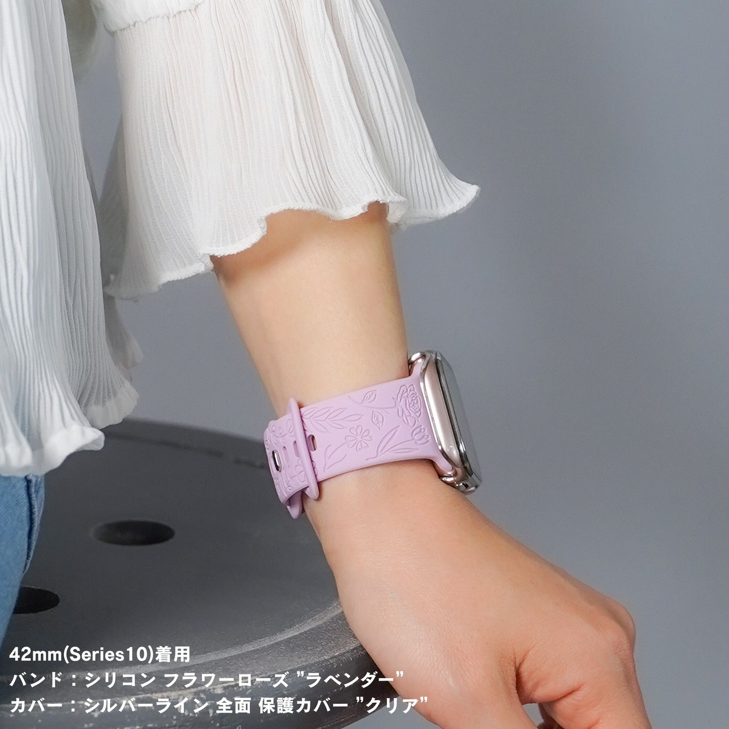 【NEW】シリコン フラワーローズ アップルウォッチバンド Apple Watch ベルト