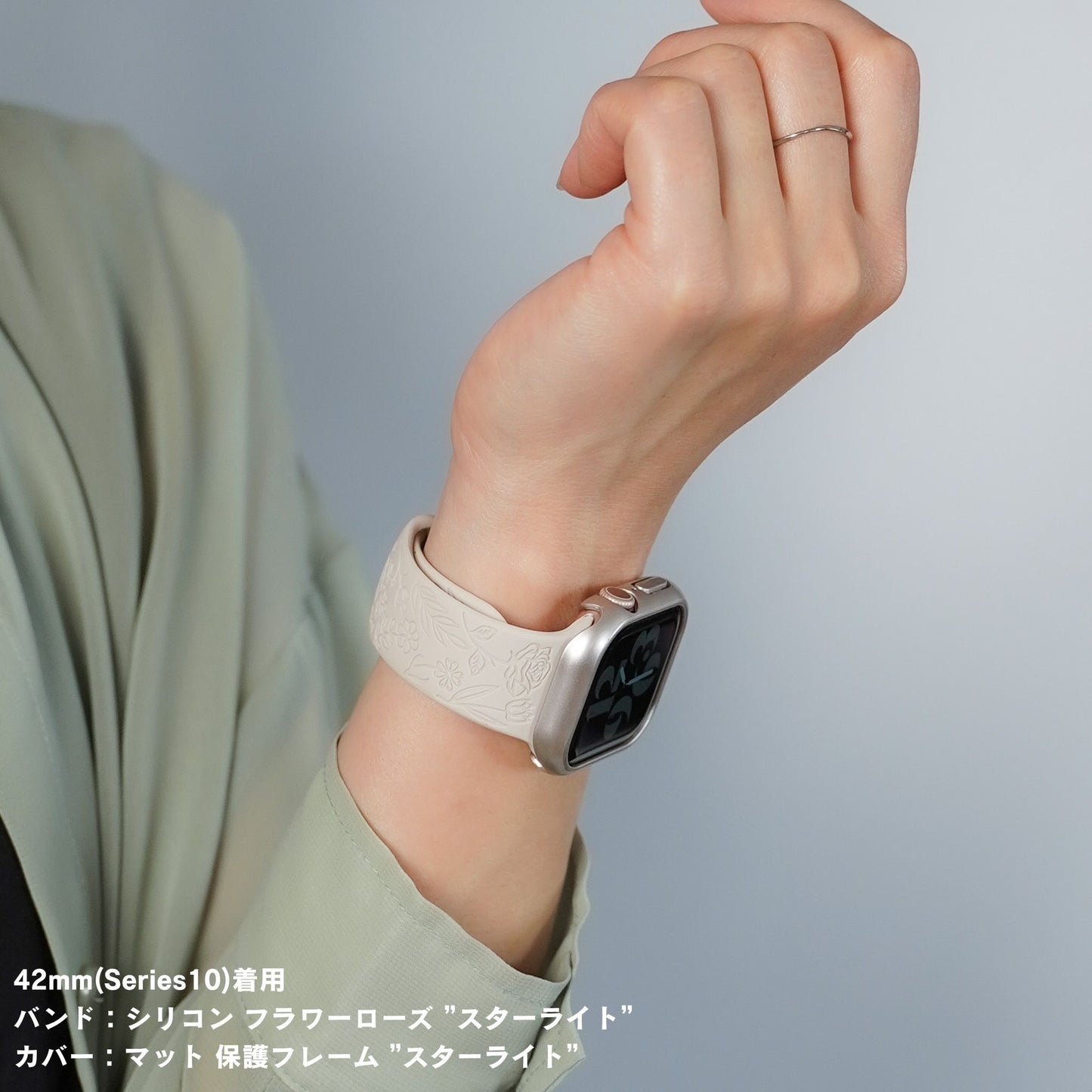 【NEW】シリコン フラワーローズ アップルウォッチバンド Apple Watch ベルト