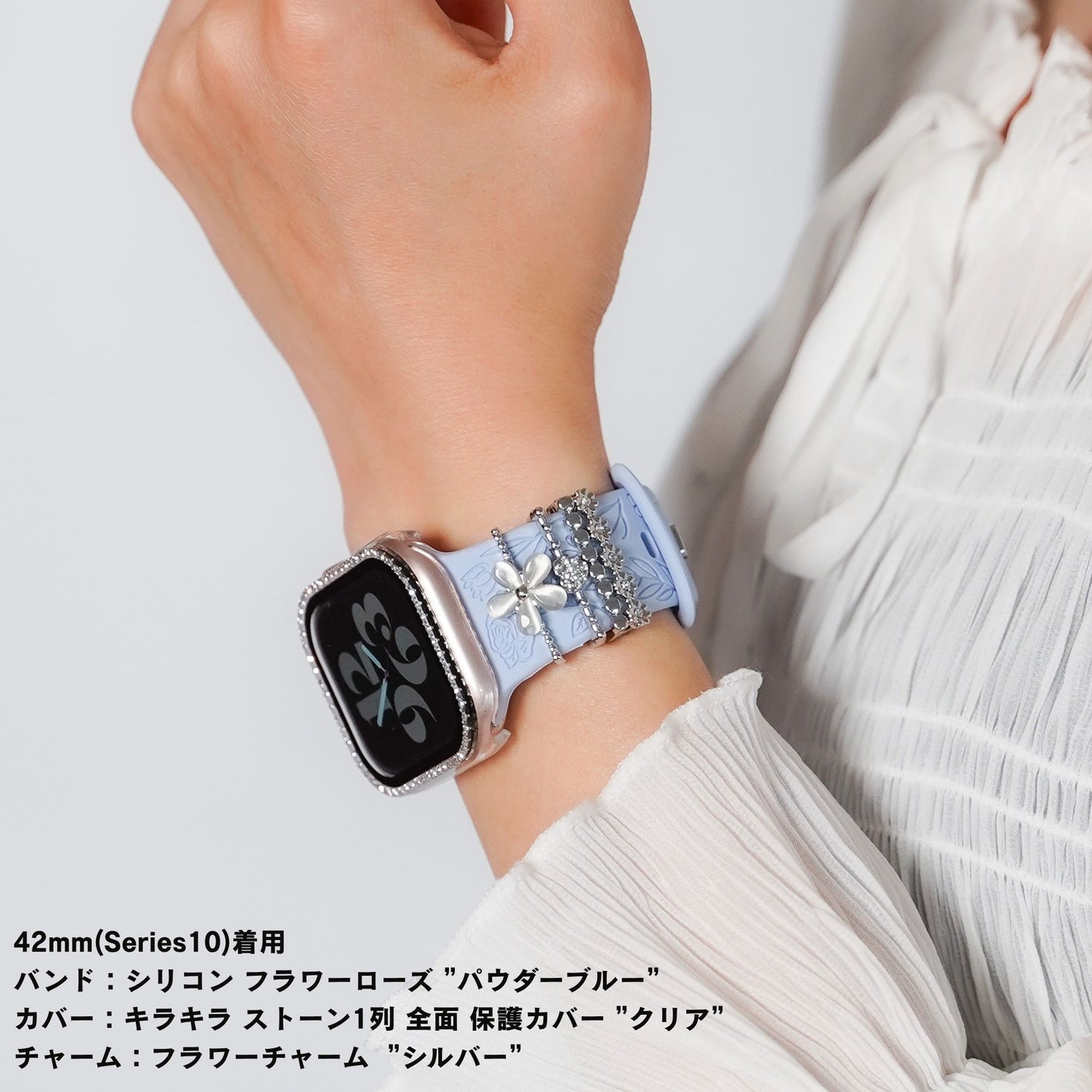 【NEW】シリコン フラワーローズ アップルウォッチバンド Apple Watch ベルト