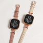 【NEW】リボンストーン スリムレザー アップルウォッチバンド Apple Watch ベルト