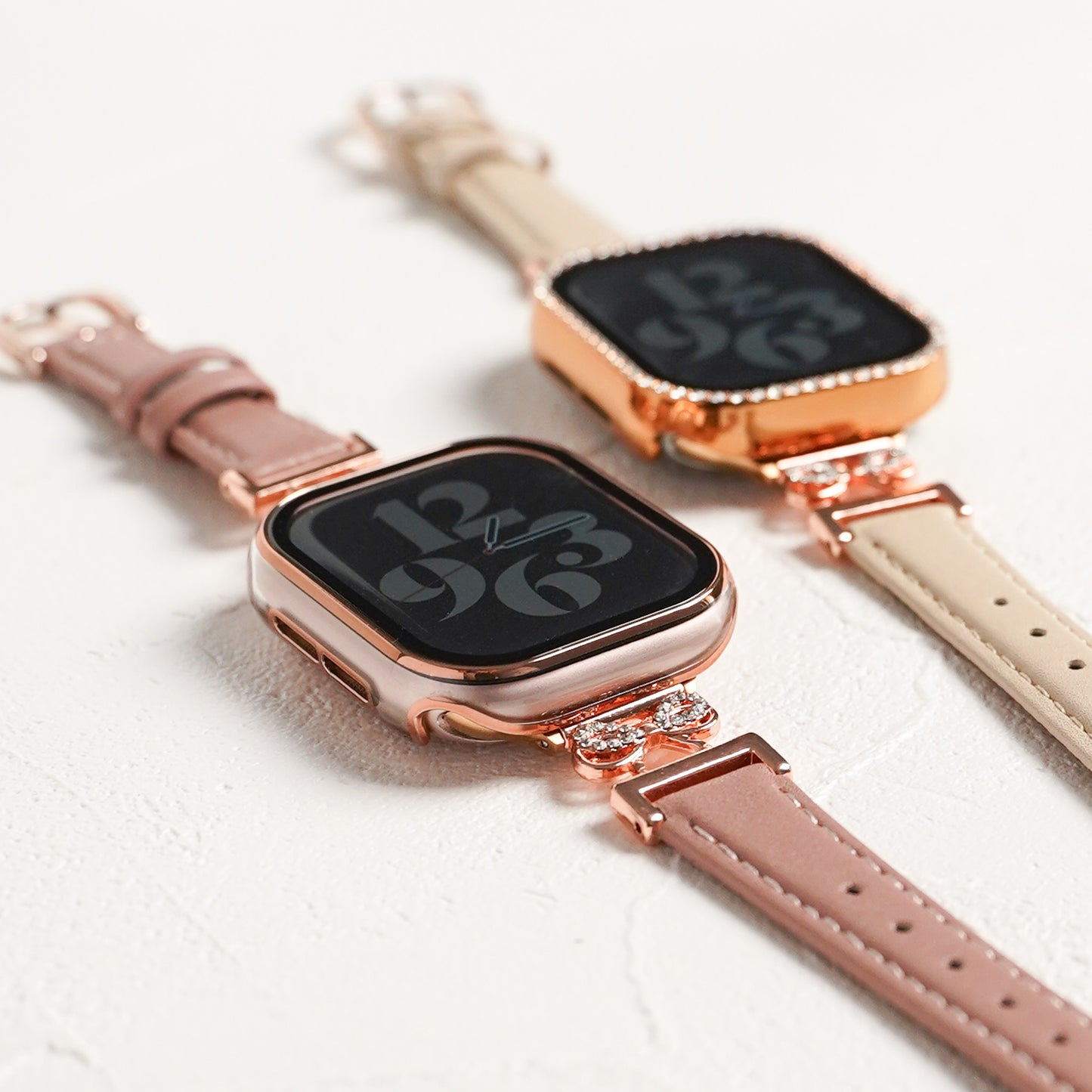 【NEW】リボンストーン スリムレザー アップルウォッチバンド Apple Watch ベルト