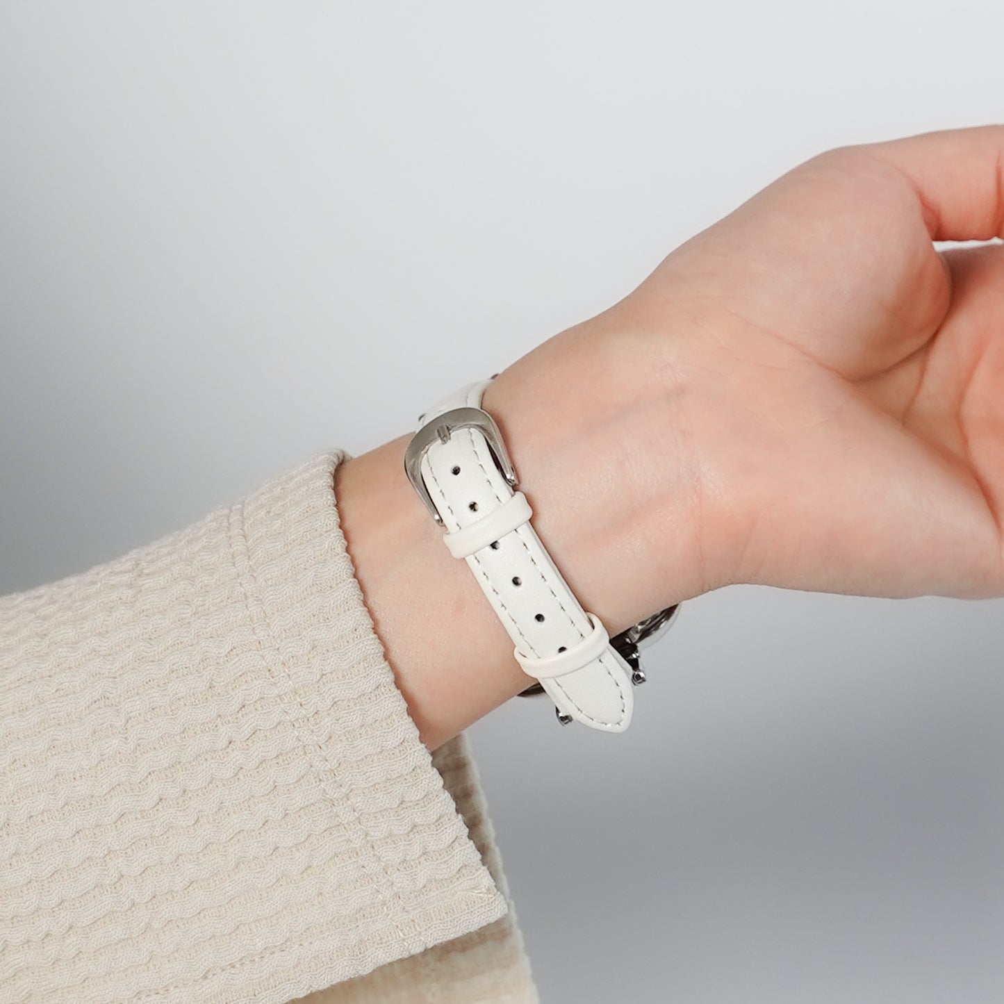 【NEW】リボンストーン スリムレザー アップルウォッチバンド Apple Watch ベルト