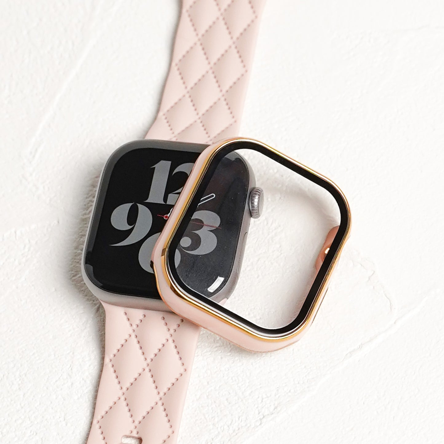 【NEW】ゴールドライン 全面 保護カバー ガラス付き ハードタイプ アップルウォッチ ケース Apple Watch