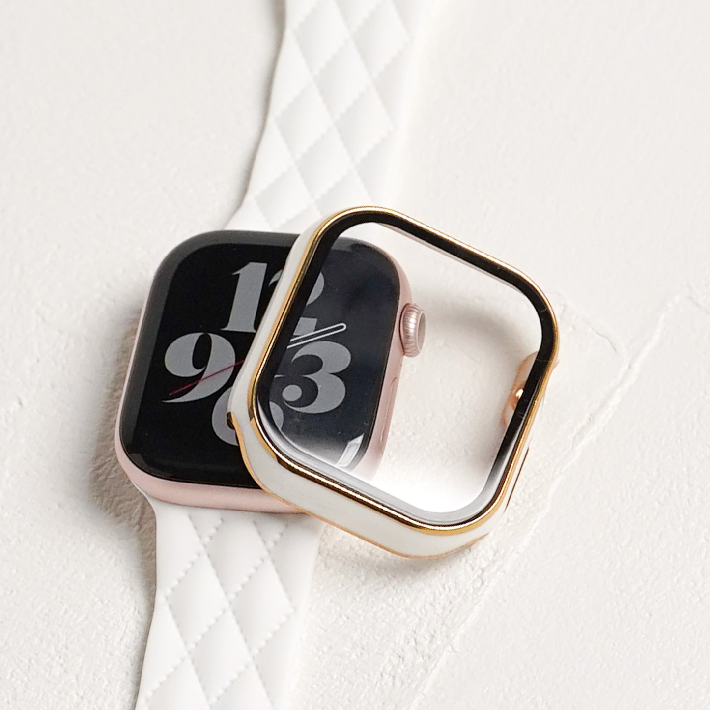 【NEW】ゴールドライン 全面 保護カバー ガラス付き ハードタイプ アップルウォッチ ケース Apple Watch