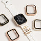 【NEW】ゴールドライン 全面 保護カバー ガラス付き ハードタイプ アップルウォッチ ケース Apple Watch