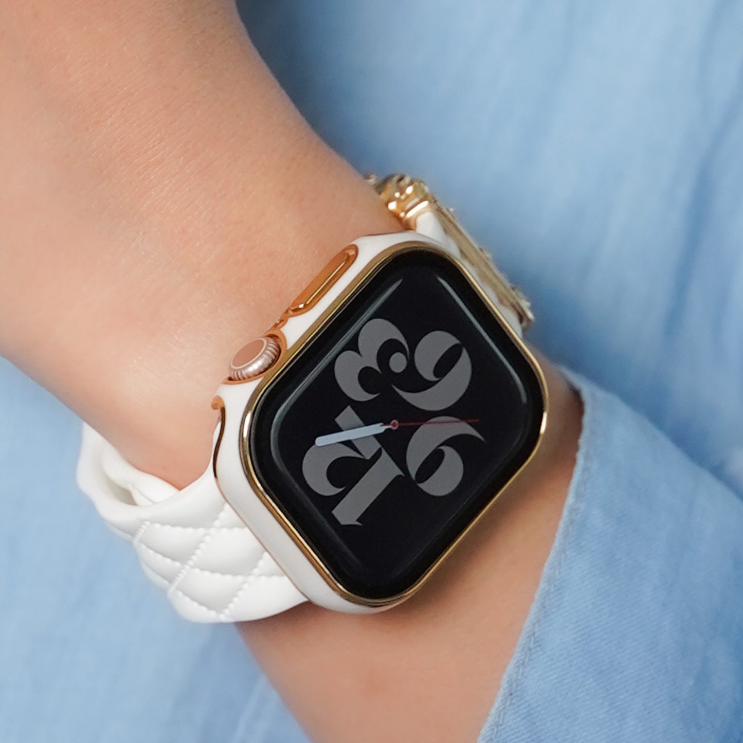 【NEW】ゴールドライン 全面 保護カバー ガラス付き ハードタイプ アップルウォッチ ケース Apple Watch