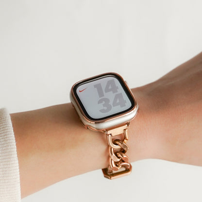 ローズゴールドライン 全面 保護カバー ガラス付き ハードタイプ アップルウォッチ ケース Apple Watch