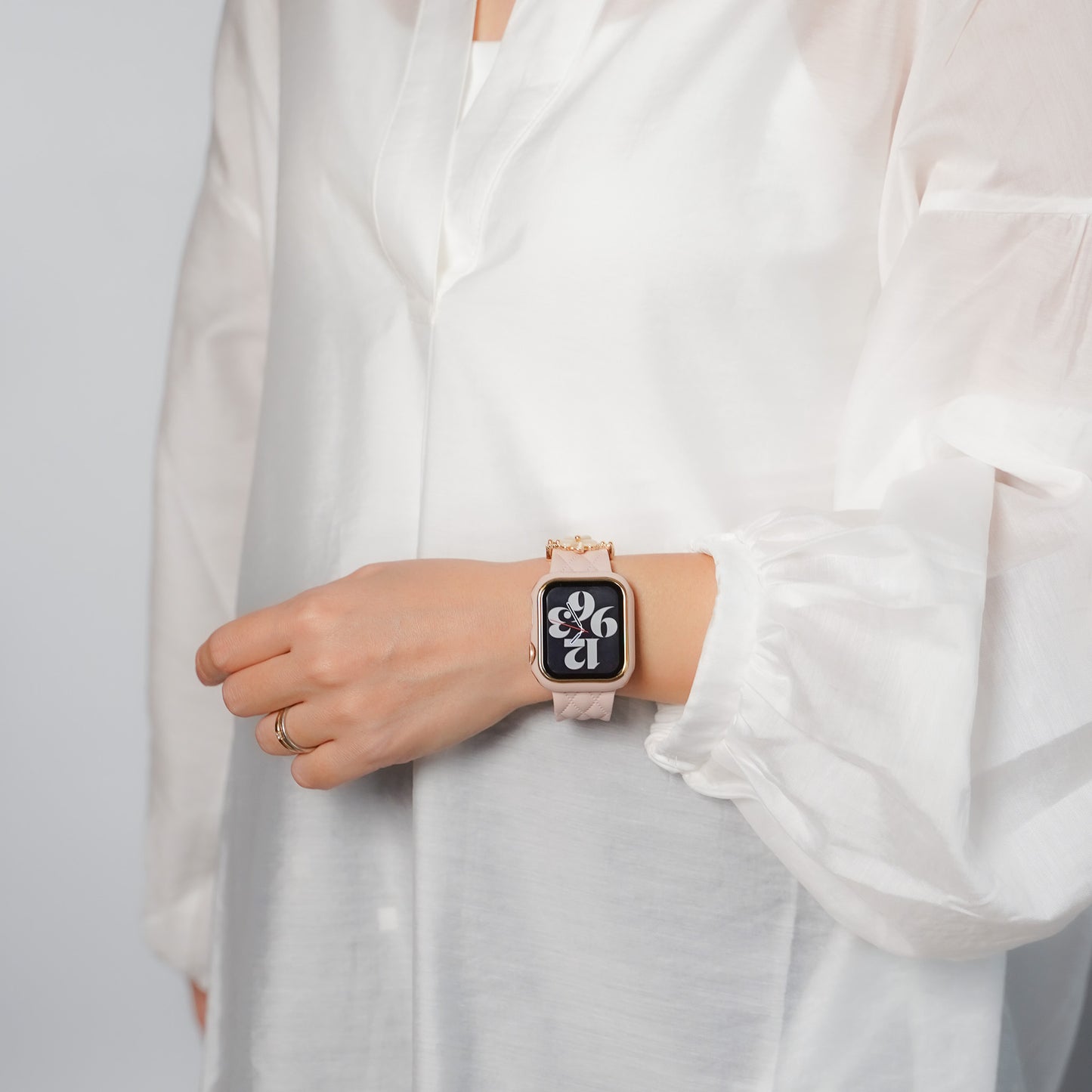 【NEW】ゴールドライン 全面 保護カバー ガラス付き ハードタイプ アップルウォッチ ケース Apple Watch