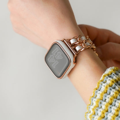 ローズゴールドライン 全面 保護カバー ガラス付き ハードタイプ アップルウォッチ ケース Apple Watch