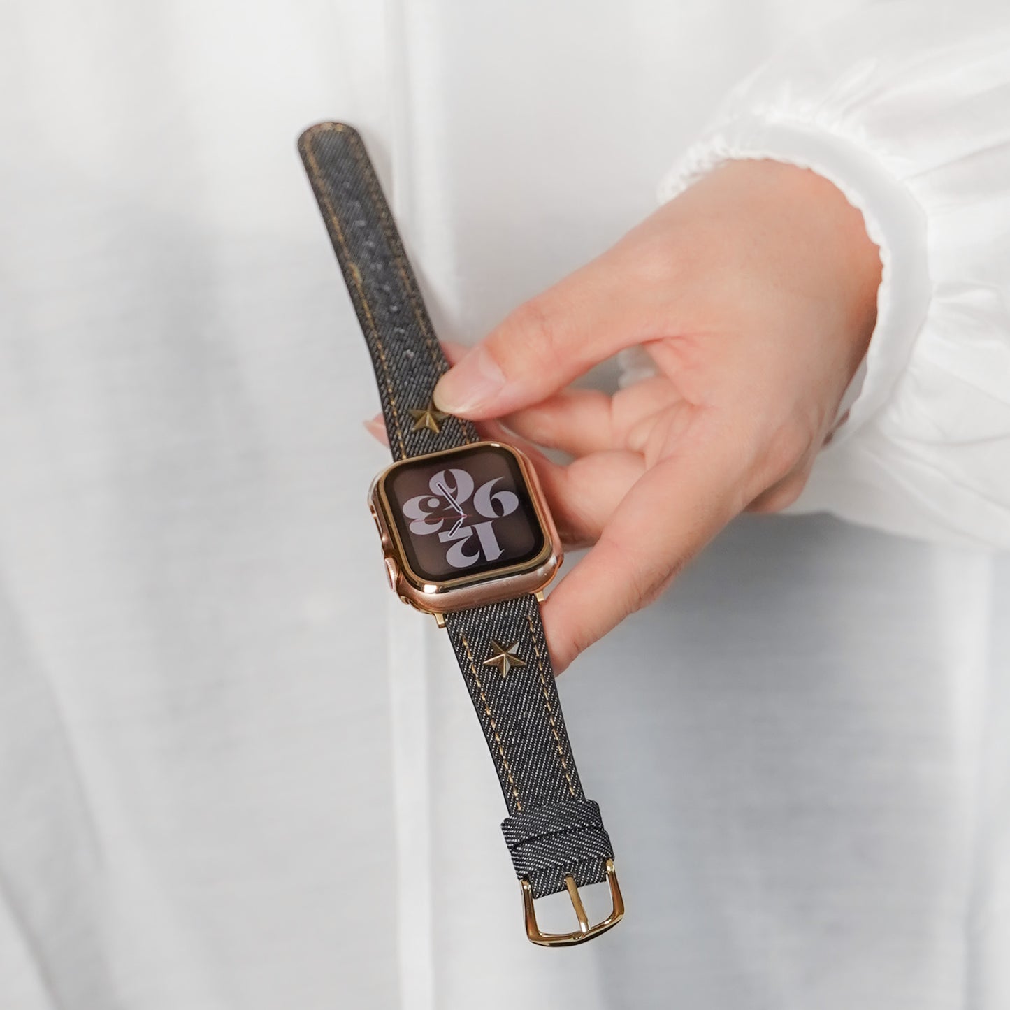 【NEW】ゴールドライン 全面 保護カバー ガラス付き ハードタイプ アップルウォッチ ケース Apple Watch