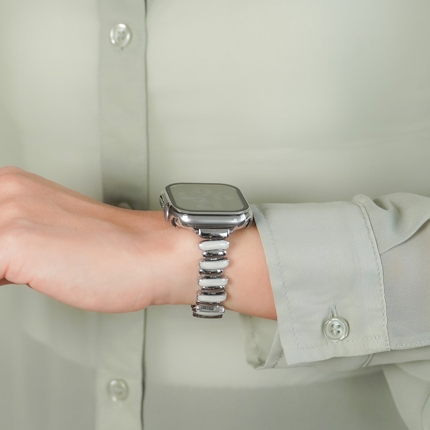 【NEW】メタルビーン バイカラー アップルウォッチバンド Apple Watch ベルト