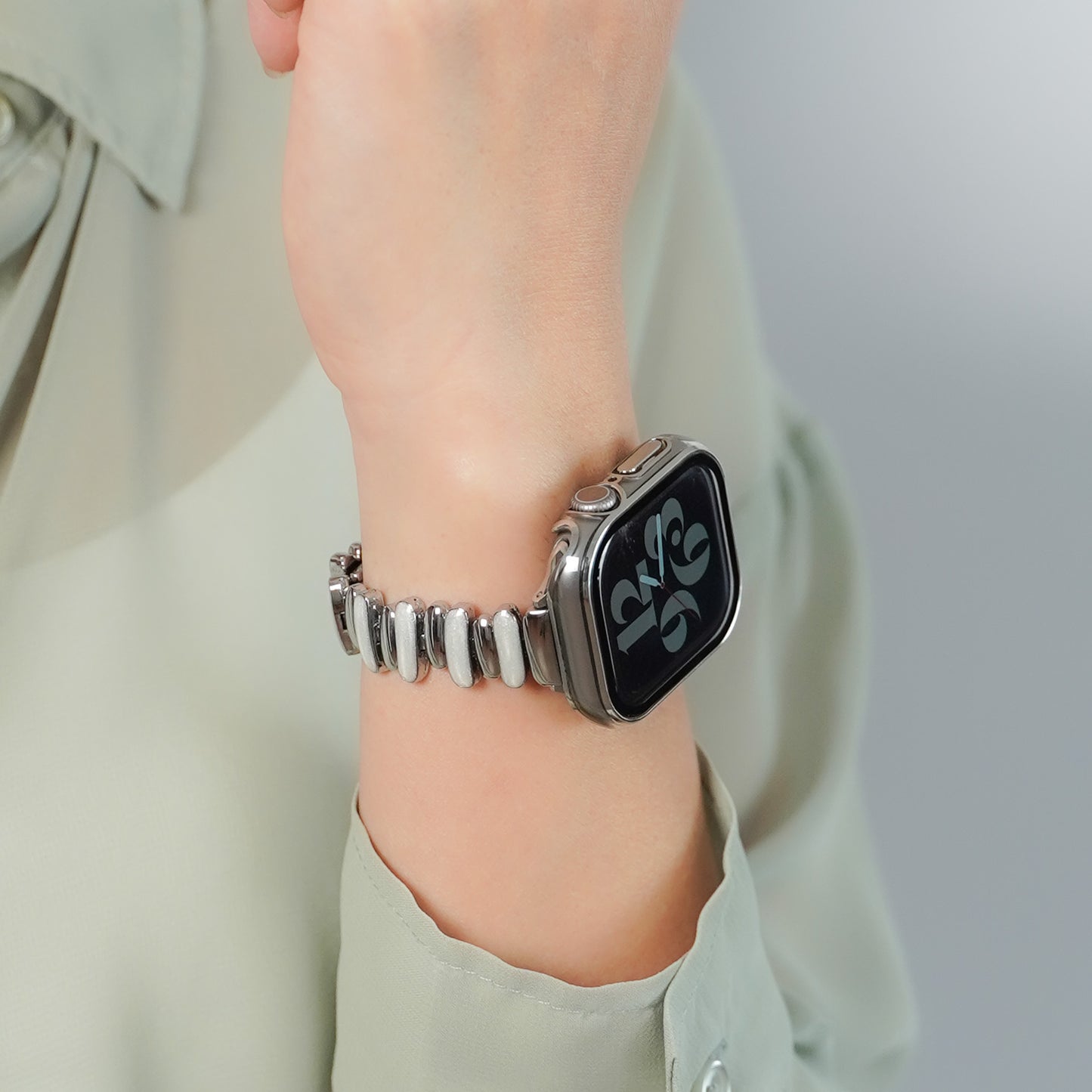 【NEW】メタルビーン バイカラー アップルウォッチバンド Apple Watch ベルト
