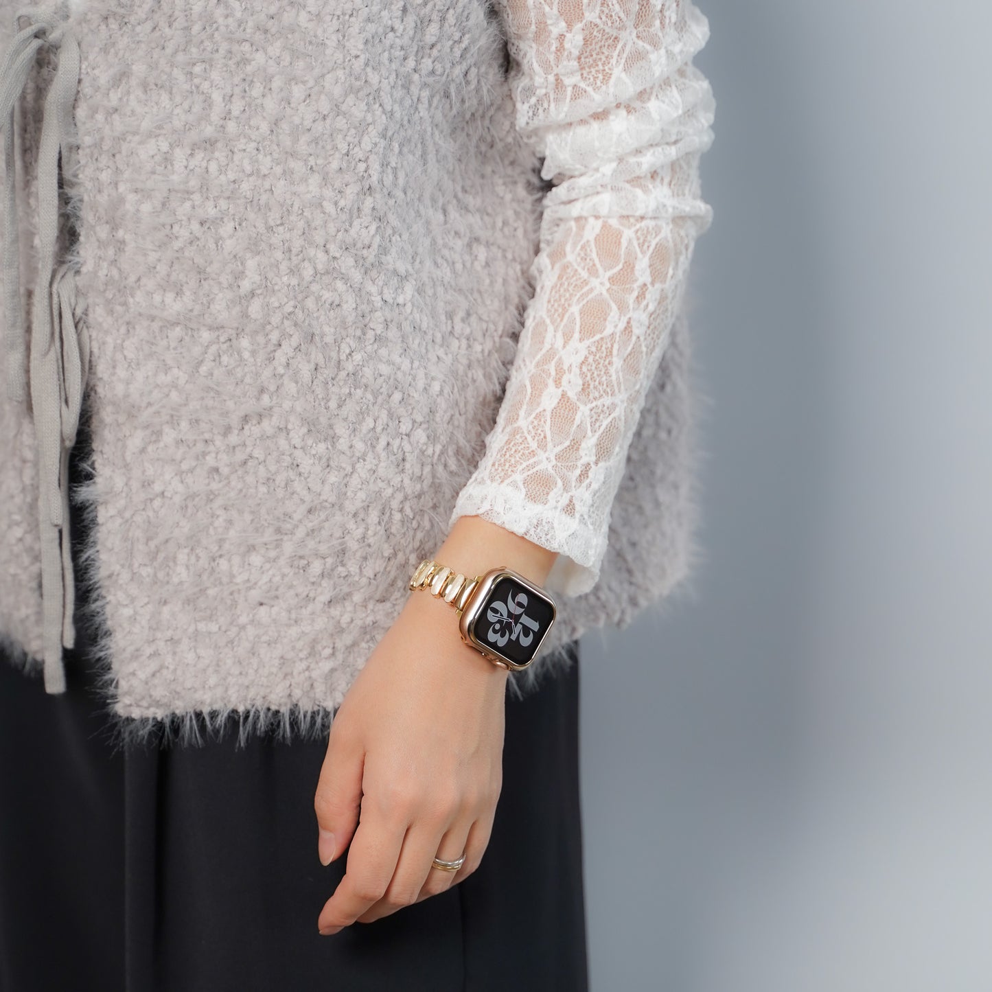 【NEW】メタルビーン バイカラー アップルウォッチバンド Apple Watch ベルト