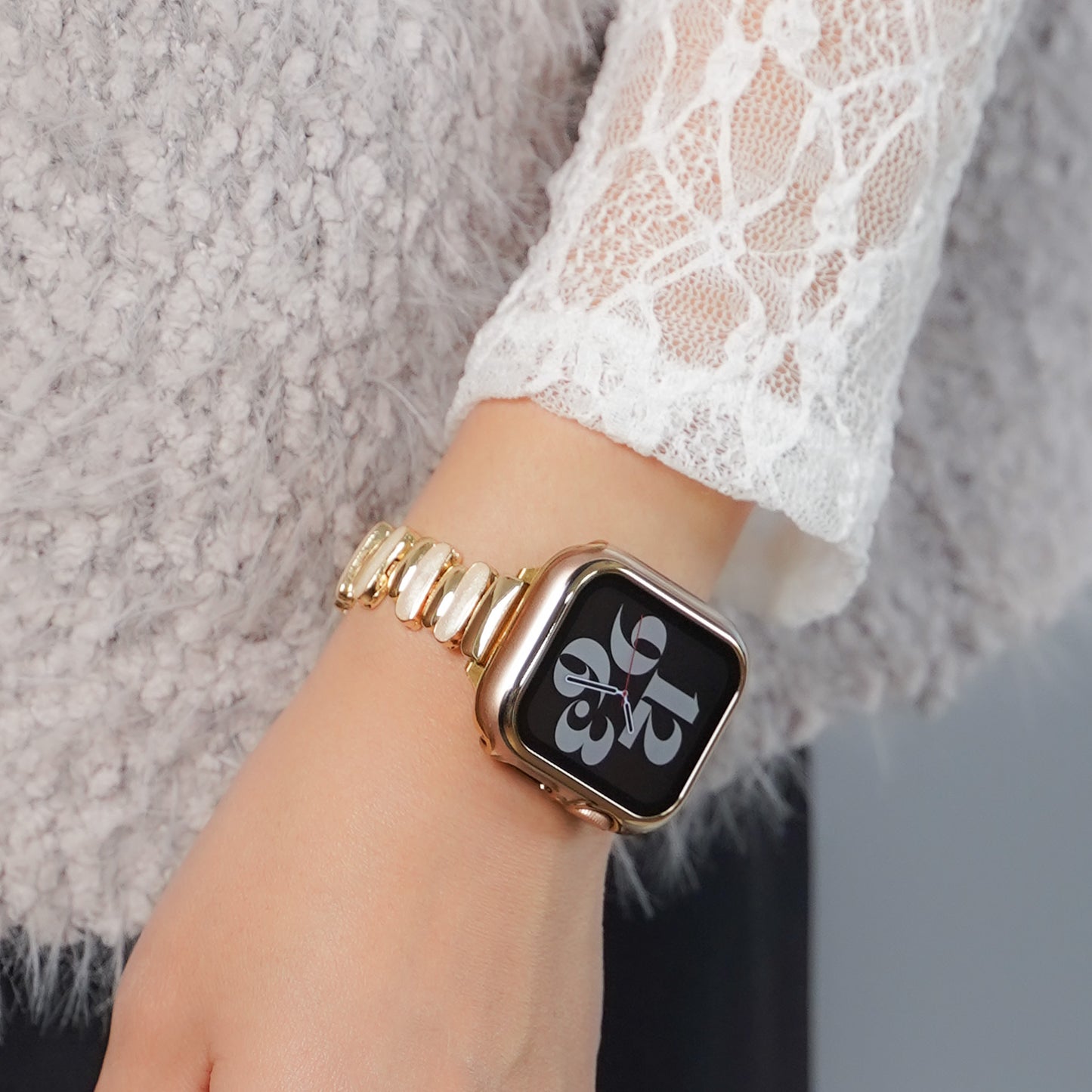 【NEW】ゴールドライン 全面 保護カバー ガラス付き ハードタイプ アップルウォッチ ケース Apple Watch