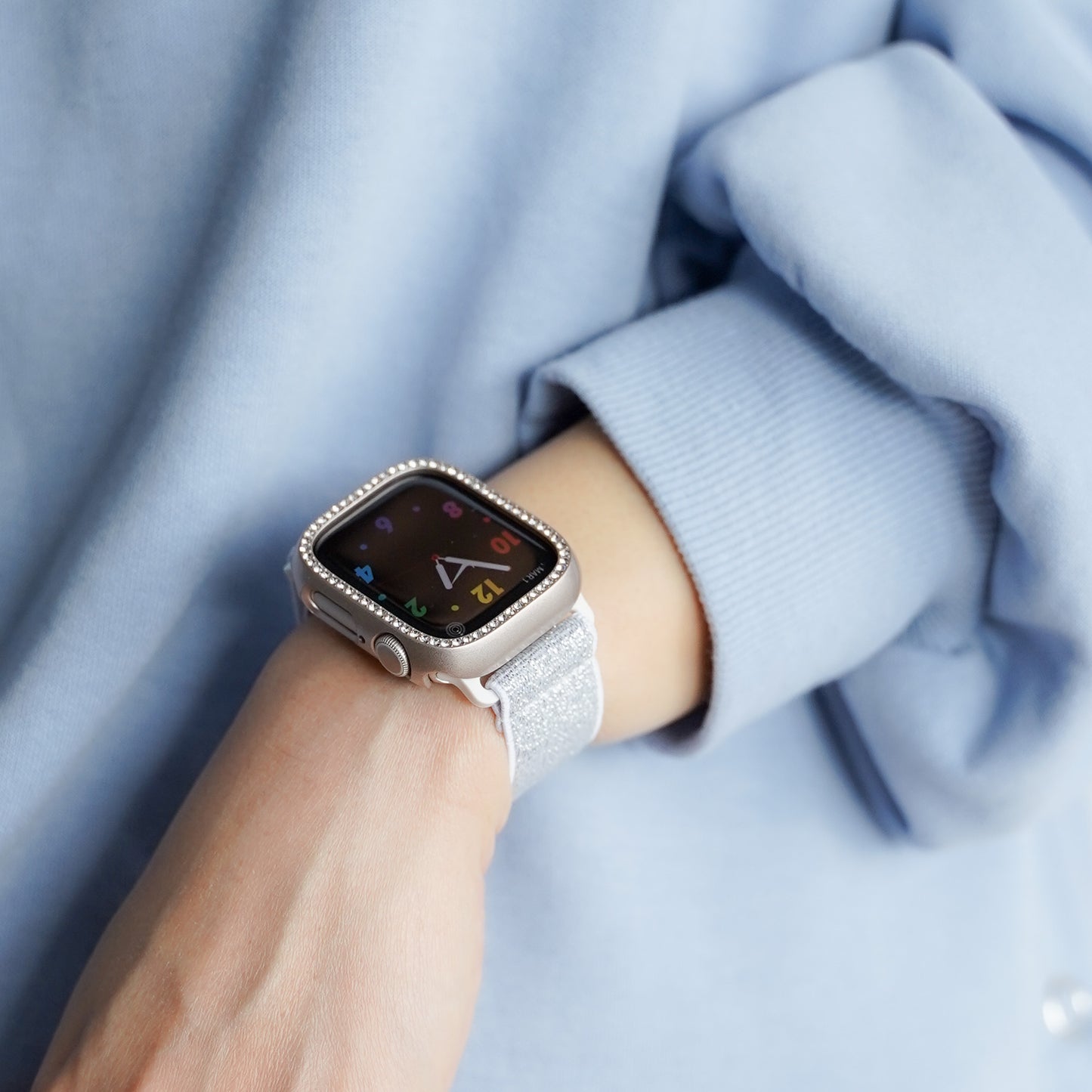 【NEW】ナイロン グリッター ストーン アップルウォッチバンド キラキラ Apple watch