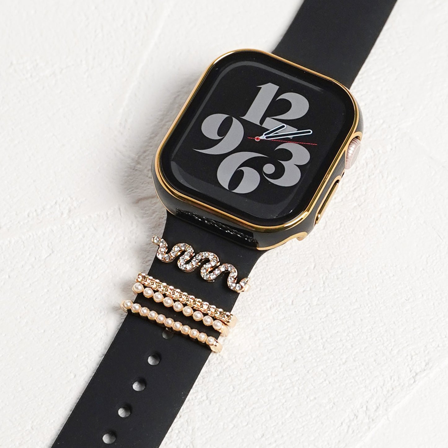 【NEW】デザインチャーム パール ビジュー アクセサリー アップルウォッチ Apple Watch