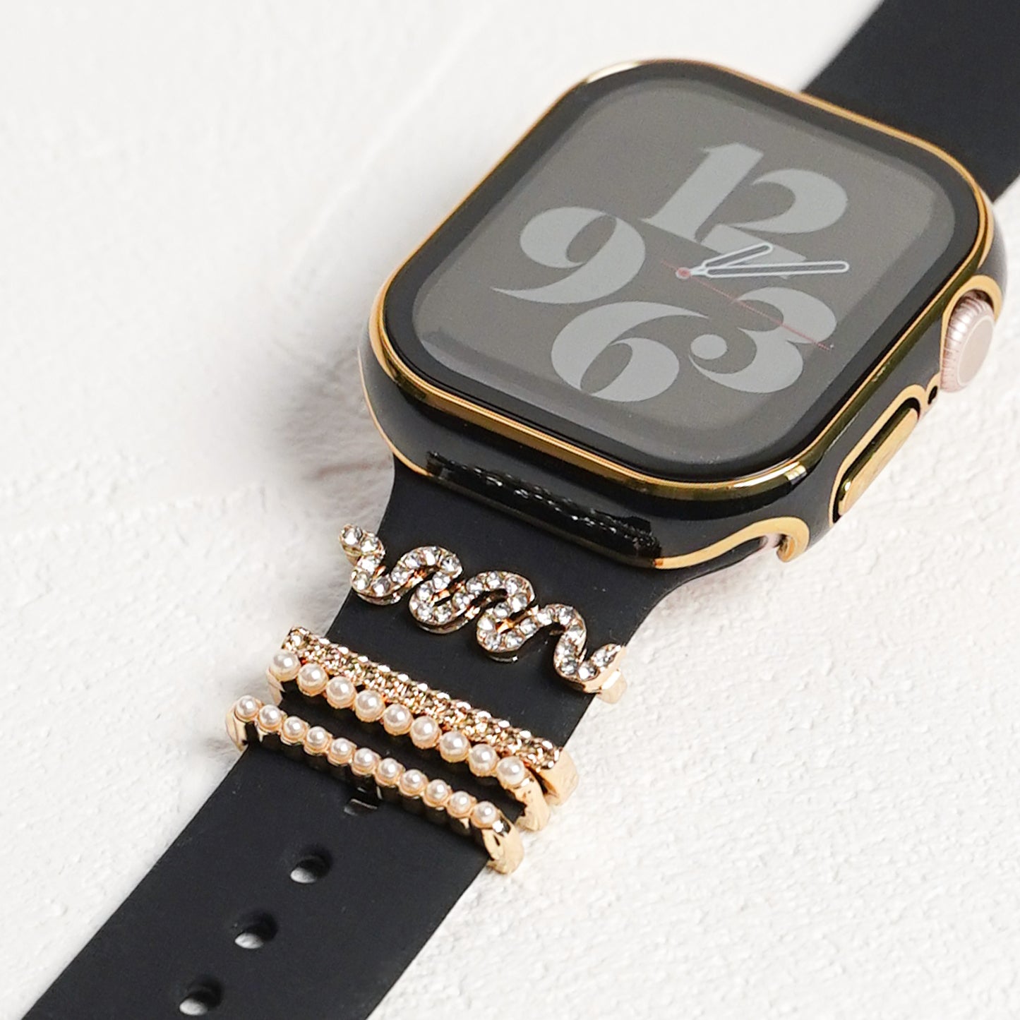 【NEW】デザインチャーム パール ビジュー アクセサリー アップルウォッチ Apple Watch