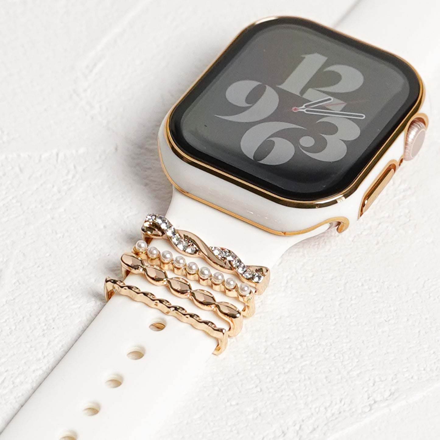 【NEW】デザインチャーム パール ビジュー アクセサリー アップルウォッチ Apple Watch
