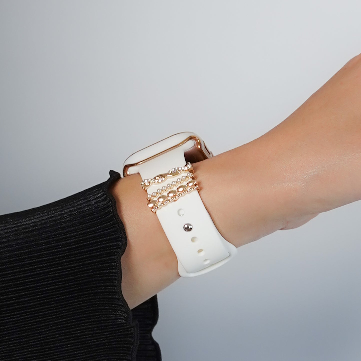 【NEW】デザインチャーム パール ビジュー アクセサリー アップルウォッチ Apple Watch