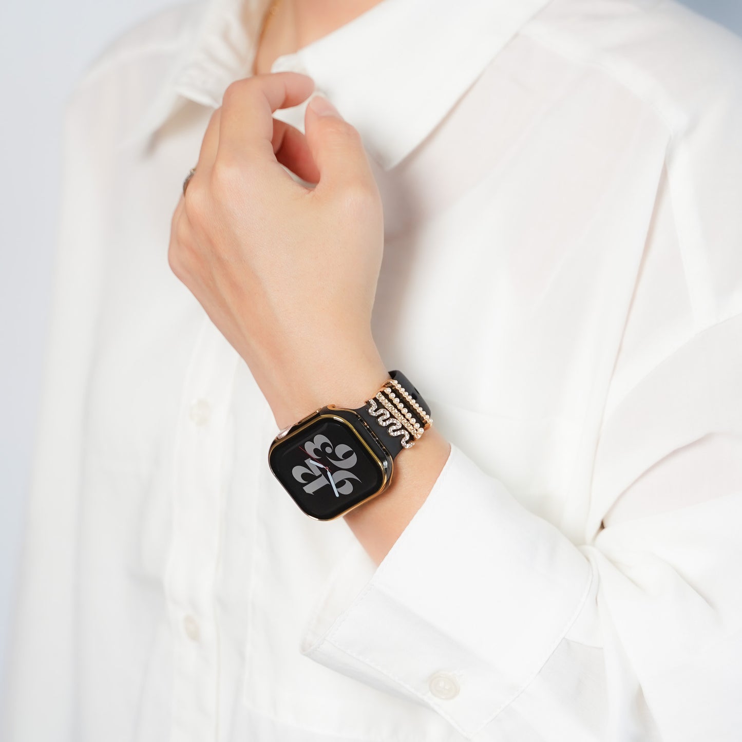 【NEW】デザインチャーム パール ビジュー アクセサリー アップルウォッチ Apple Watch