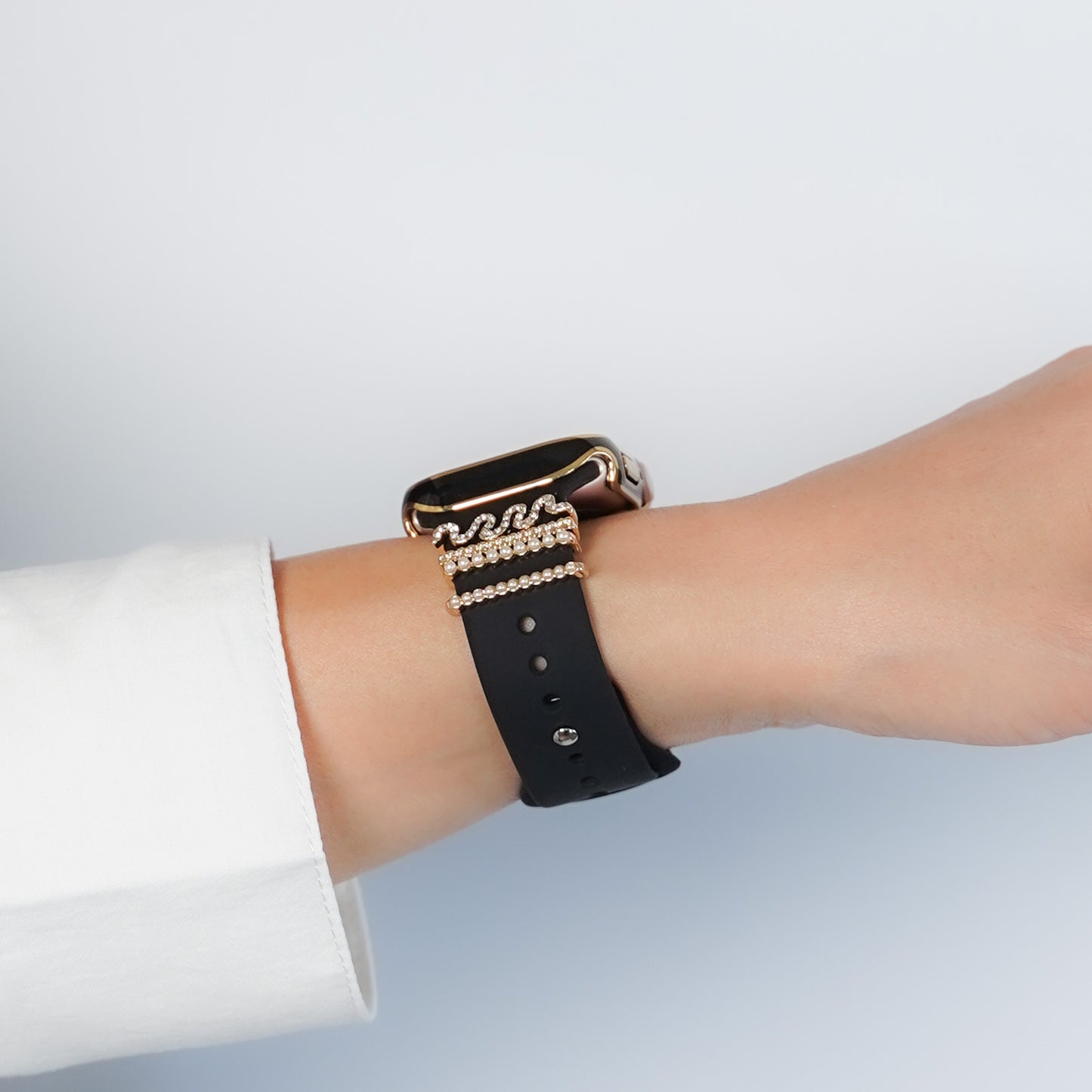 【NEW】デザインチャーム パール ビジュー アクセサリー アップルウォッチ Apple Watch